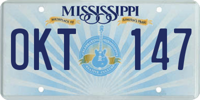 MS license plate OKT147