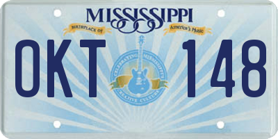 MS license plate OKT148