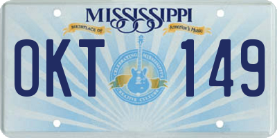 MS license plate OKT149
