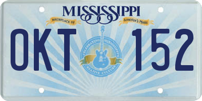 MS license plate OKT152