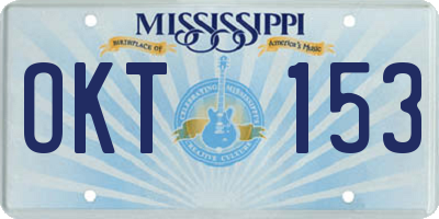 MS license plate OKT153
