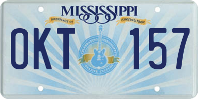 MS license plate OKT157