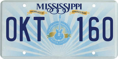 MS license plate OKT160
