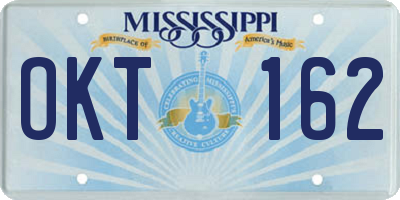 MS license plate OKT162