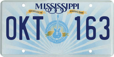 MS license plate OKT163