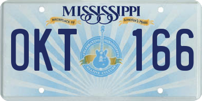 MS license plate OKT166