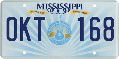 MS license plate OKT168