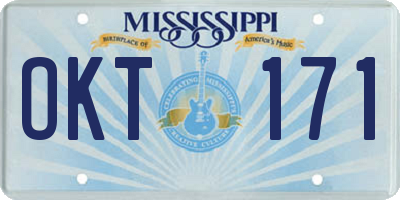 MS license plate OKT171