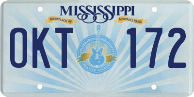 MS license plate OKT172