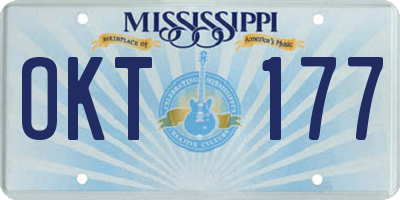 MS license plate OKT177
