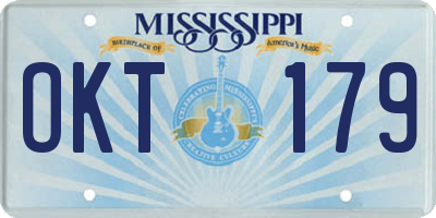 MS license plate OKT179