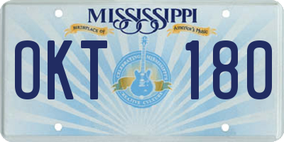 MS license plate OKT180