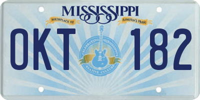 MS license plate OKT182