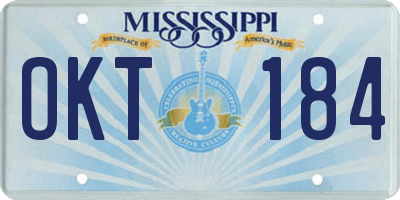 MS license plate OKT184