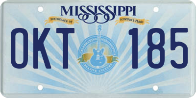 MS license plate OKT185