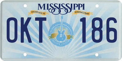 MS license plate OKT186