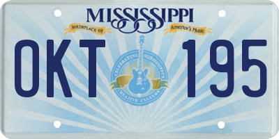 MS license plate OKT195