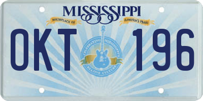 MS license plate OKT196
