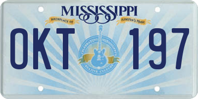 MS license plate OKT197