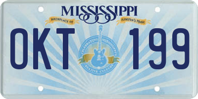MS license plate OKT199