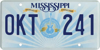 MS license plate OKT241