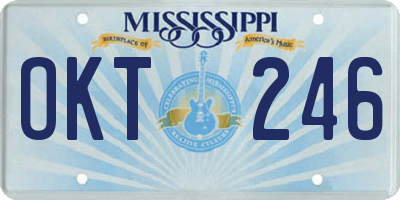 MS license plate OKT246