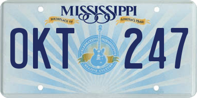 MS license plate OKT247