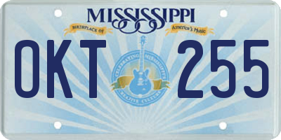 MS license plate OKT255
