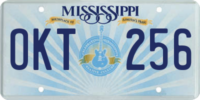 MS license plate OKT256