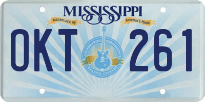 MS license plate OKT261