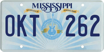 MS license plate OKT262