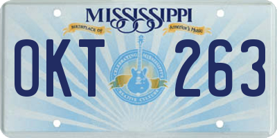 MS license plate OKT263