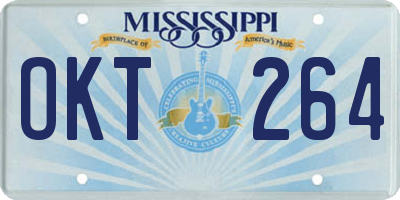 MS license plate OKT264
