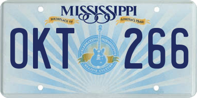 MS license plate OKT266
