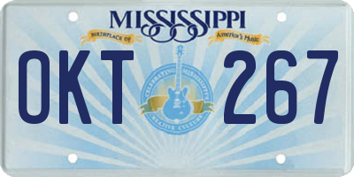 MS license plate OKT267