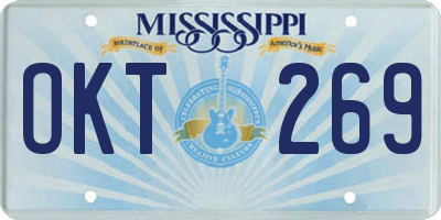 MS license plate OKT269