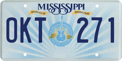MS license plate OKT271