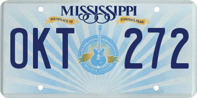 MS license plate OKT272
