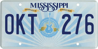 MS license plate OKT276