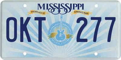 MS license plate OKT277