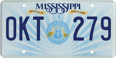 MS license plate OKT279