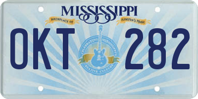 MS license plate OKT282