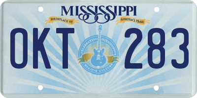 MS license plate OKT283
