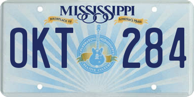 MS license plate OKT284