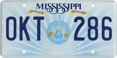 MS license plate OKT286