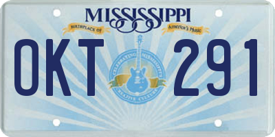 MS license plate OKT291
