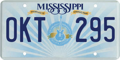 MS license plate OKT295