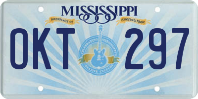 MS license plate OKT297