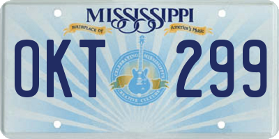 MS license plate OKT299