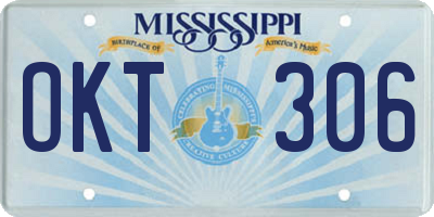 MS license plate OKT306
